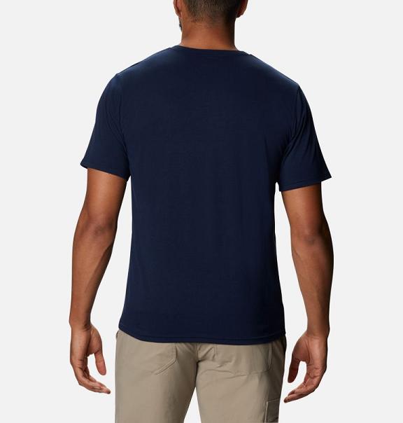 Columbia Sun Trek T-Shirt Navy For Men's NZ4689 New Zealand